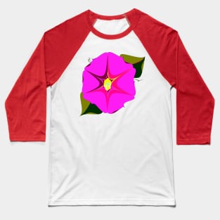 A Large Pink Morning Glory Baseball T-Shirt